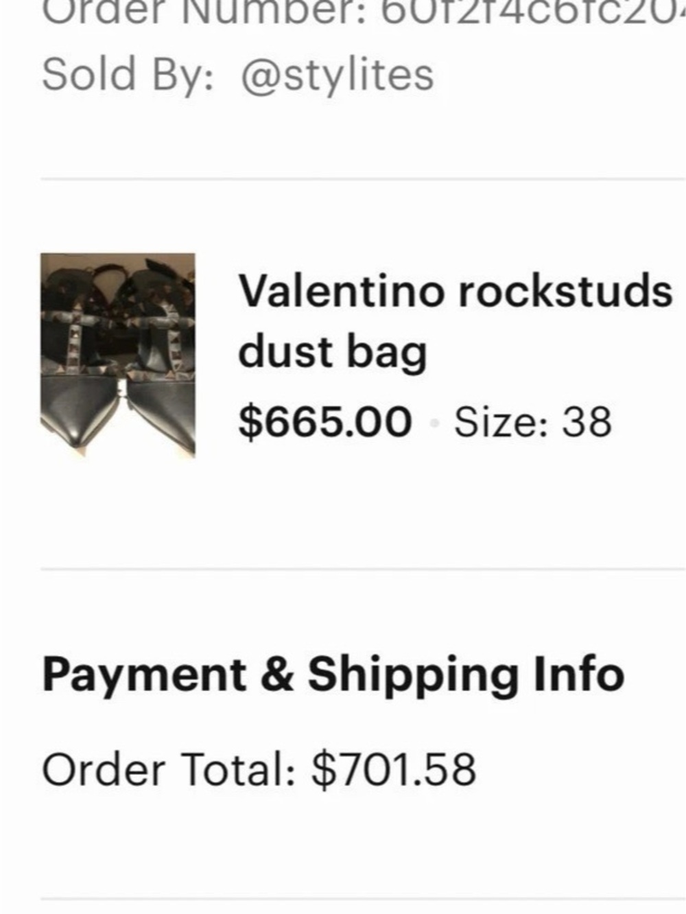 Valentino Rockstuds dust bag Black Dust Bag Like New